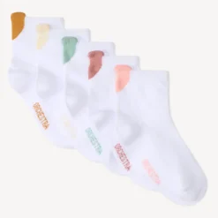 Lot de 5 paires de chaussettes languettes cœur pour fille