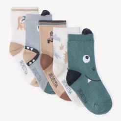 Lot de 5 paires de chaussettes motifs dino pour bébé garçon