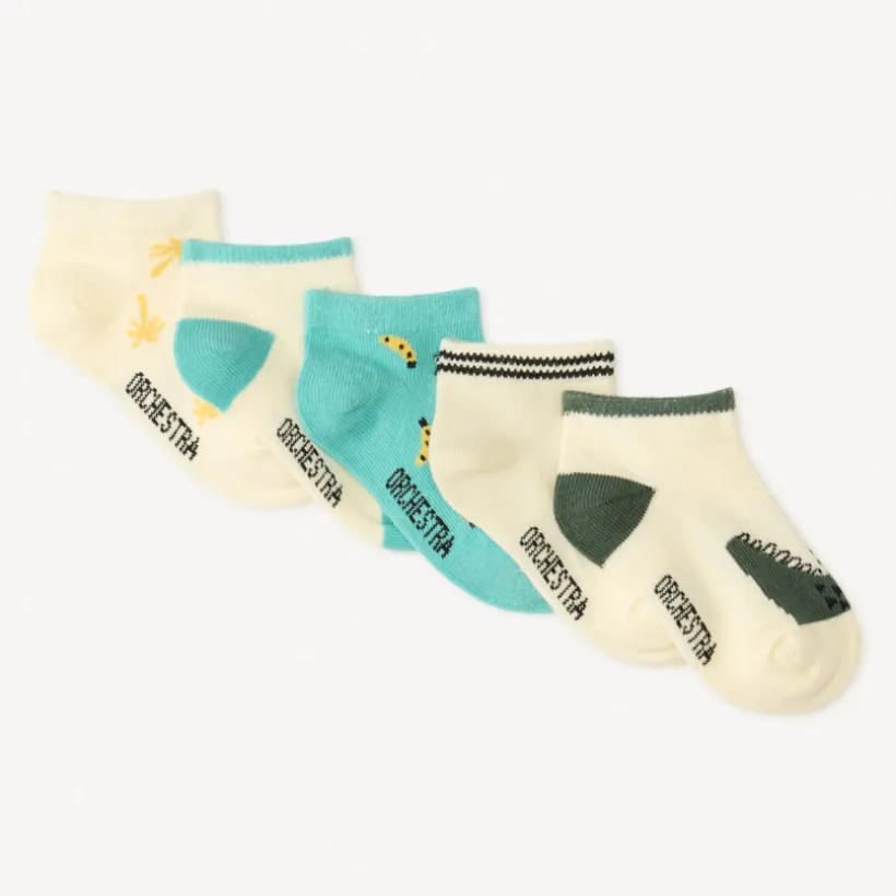 Lot de 5 paires de chaussettes motif jungle pour bébé garçon