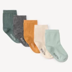 Lot de 5 paires de chaussettes normales unis pour bébé garçon