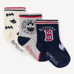 Lot de 3 paires de chaussettes normales Batman Warner pour bébé garçon