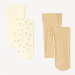 Lot de 2 paires de collants fins pour bébé fille