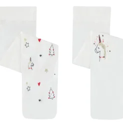 Lot de 2 paires de collants fins de Noël pour bébé fille