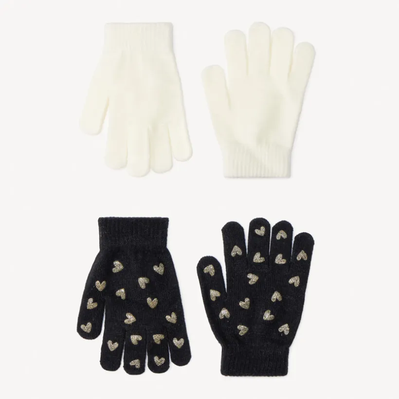 Lot de 2 paires de gants pour fille