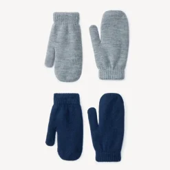 Lot de 2 paires de moufles unies pour garçon
