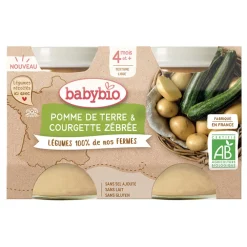 Lot de 2 petits pots de pommes de terre et courgettes zébrées 130g