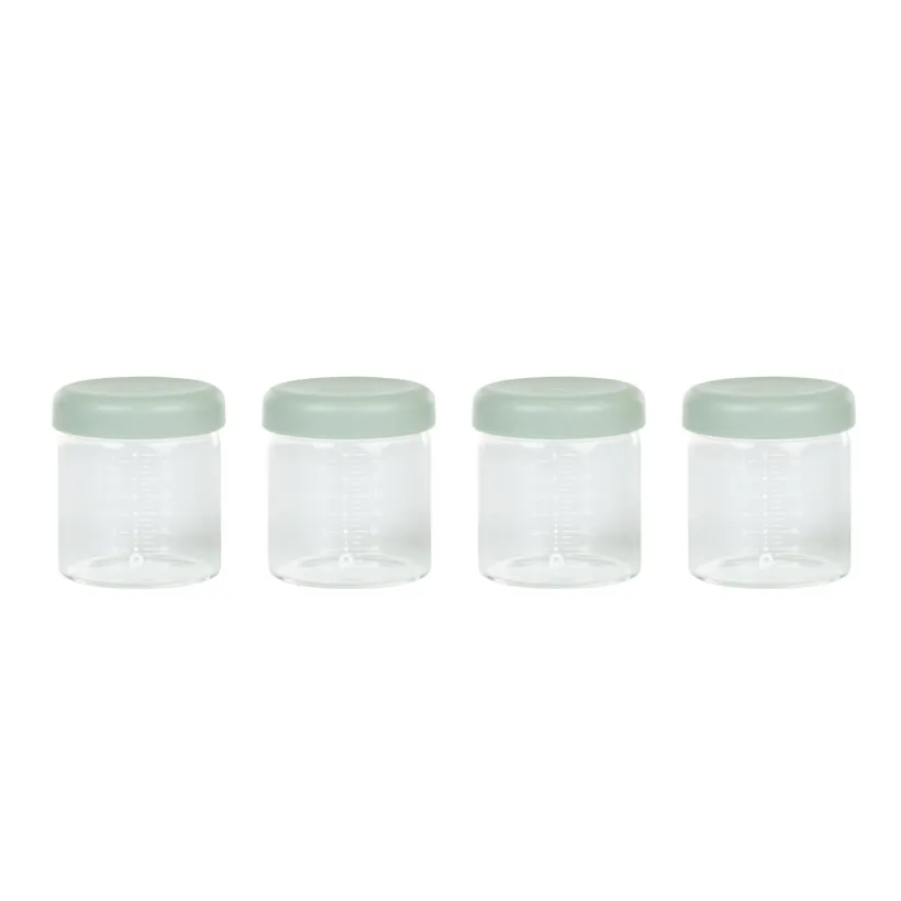 Lot de 4 pots de conservation en verre - 220 ml