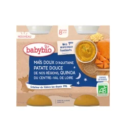 Lot de 2 pots de maïs/patate douce/quinoa 200g