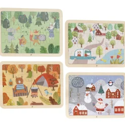 Lot de 4 puzzles de 24 pièces sur les 4 saisons