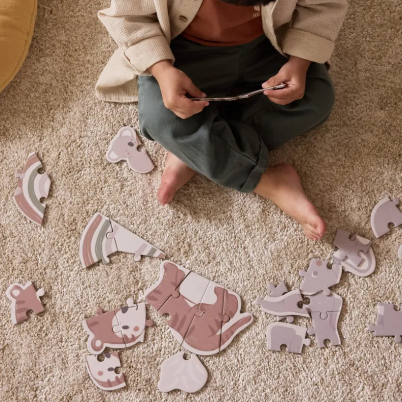 Lot de 4 puzzles évolutifs de 2 à 12 pièces Animaux