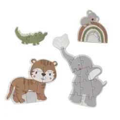 Lot de 4 puzzles évolutifs de 2 à 12 pièces Animaux