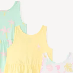 Lot de 3 robes débardeur imprimé fantaisie pour fille