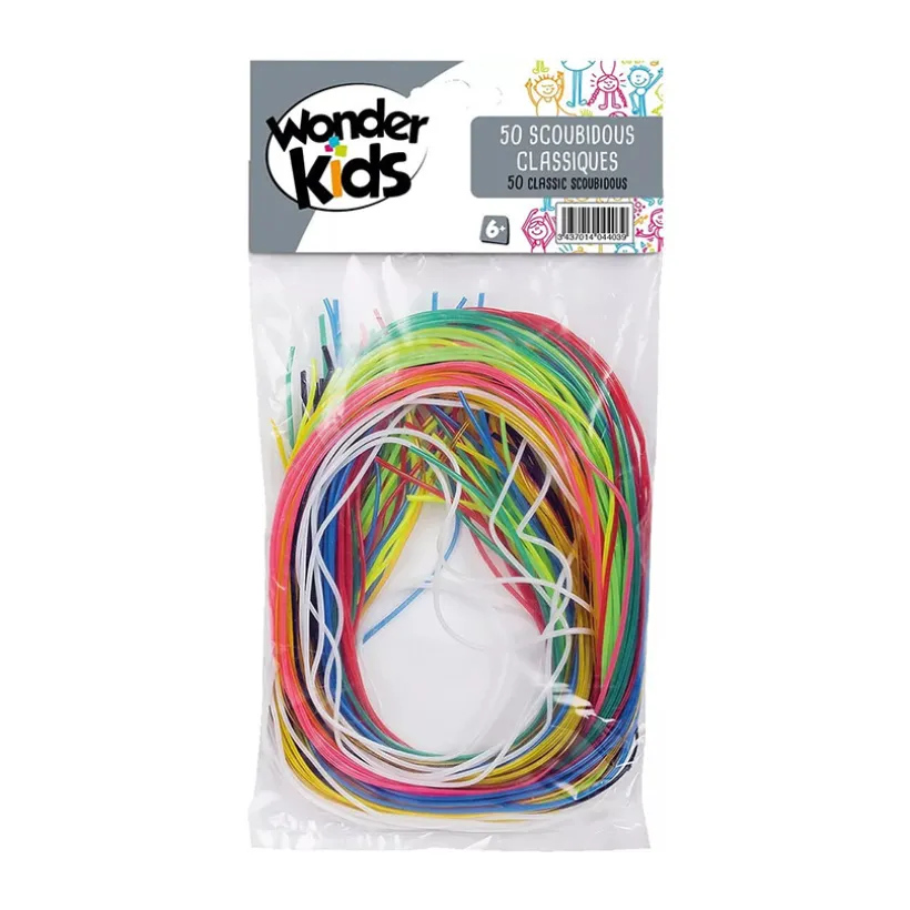 Lot de 50 scoubidous multicolores (modèle aléatoire)