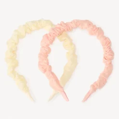 Lot de 2 serre-têtes en broderie anglaise pour fille