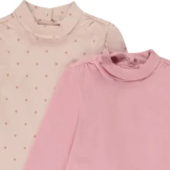 Lot de 2 sous-pulls fantaisie col cheminée pour bébé fille