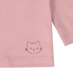 Lot de 2 sous-pulls fantaisie col cheminée pour bébé fille