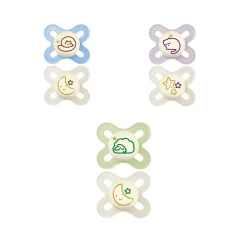 Lot de 2 sucette en silicone Nuit - 0-2 mois (Modèle aléatoire)
