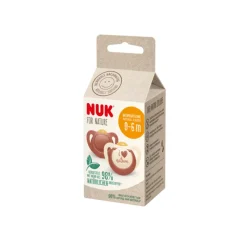 Lot de 2 sucettes caoutchouc For Nature 0-6M terracotta