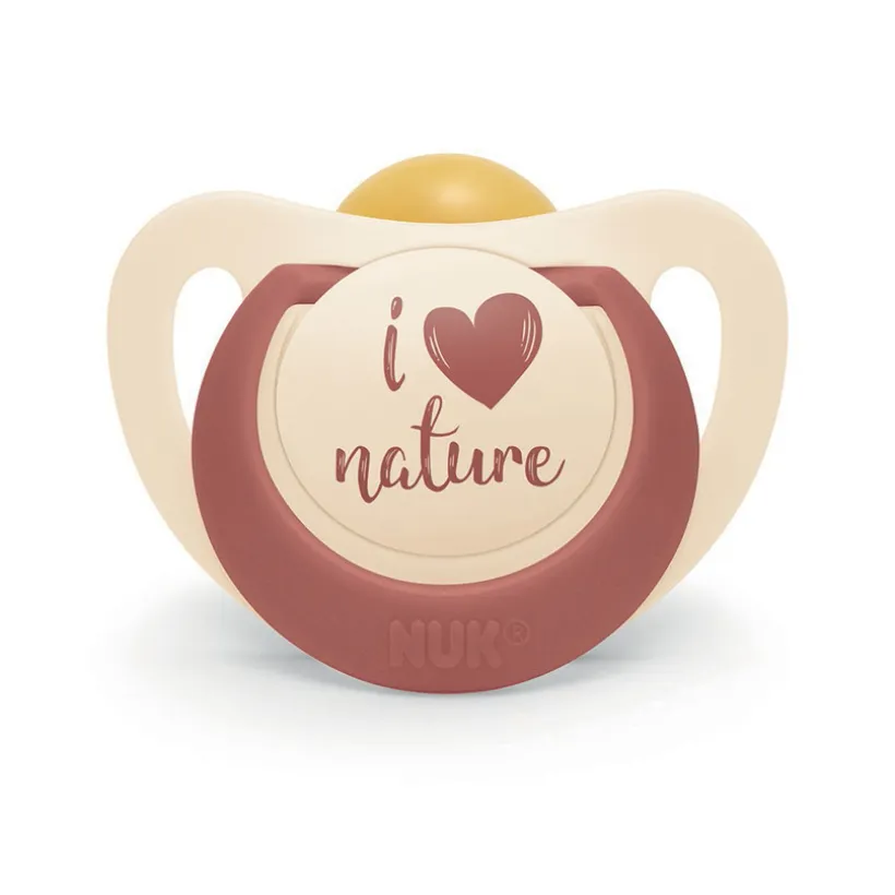Lot de 2 sucettes caoutchouc For Nature 0-6M terracotta