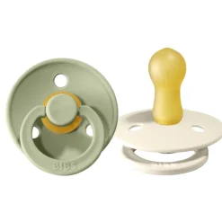 Lot de 2 sucettes colour 0-6 mois - sage/ivory