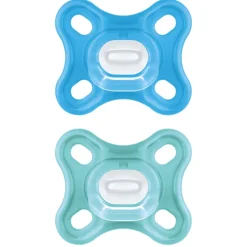 Lot de 2 sucettes Comfort naissance en silicone - Bleu