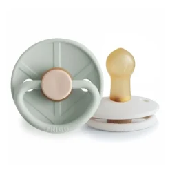 Lot de 2 sucettes en latex Little Viking T1 sage/cream