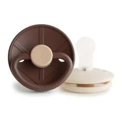 Lot de 2 sucettes en silicone Little Viking T2 cocoa/cream