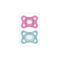 Lot de 2 sucettes en silicone 2/6M - Comfort Rose