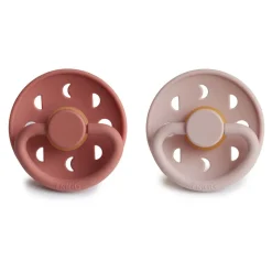 Lot de 2 sucettes Moon Latex T1 - Blush/Powder