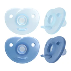 Lot de 2 sucettes silicone 0-6M Soothie bleu