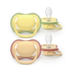 Lot de 2 sucettes silicone 0-6M Ultra Air unies