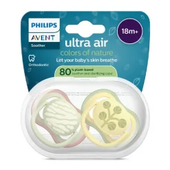 Lot de 2 sucettes silicone 18M+ Ultra Air décorées