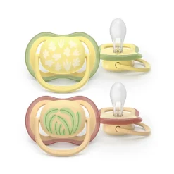 Lot de 2 sucettes silicone 0-6M Ultra Air décorées