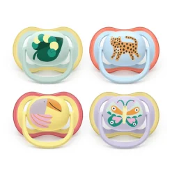 Lot de 2 sucettes silicone 0-6M Ultra Air décorées (lot aléatoire)