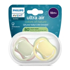 Lot de 2 sucettes silicone 18M+ Ultra Air unies