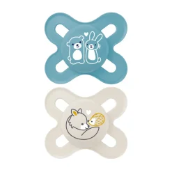 Lot de 2 sucettes silicone Original 0-2M (modèle aléatoire)