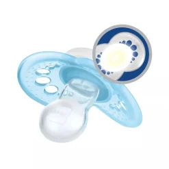 Lot de 2 sucettes silicone Original Nuit 18M+ animaux (modèle aléatoire)