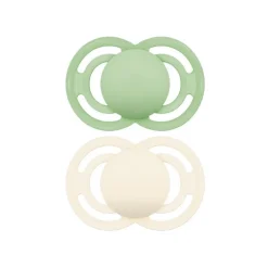 Lot de 2 sucettes silicone Perfect 18M+ tendance (modèle aléatoire)