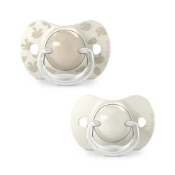 Lot de 2 sucettes silicone SX Pro 6-18M Birdies beige