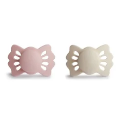 Lot de 2 sucettes silicone T1 Lucky blush/cream