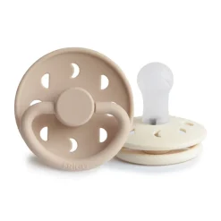 Lot de 2 sucettes silicone T2 Moon croissant/cream
