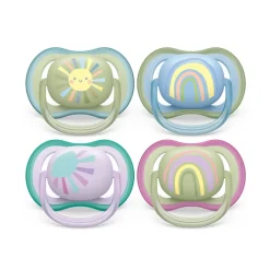 Lot de 2 sucettes silicone Ultra Air 0-6M (modèles aléatoires)