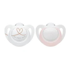 Lot de 2 sucettes Starlight 0-2M rose