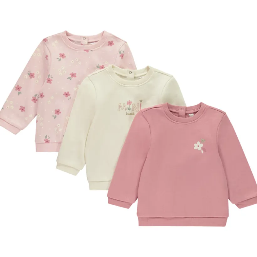 Lot de 3 sweats en molleton fantaisie pour bébé fille