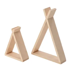 Lot de 2 étagères tipi en bois