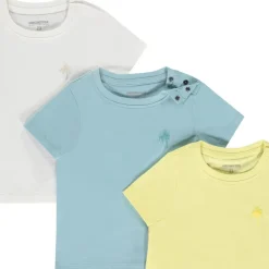 Lot de 3 t-shirts manches courtes unis pour bébé garçon