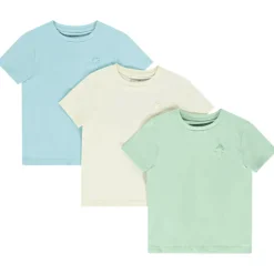 Lot de 3 t-shirts manches courtes unis avec print pour garçon