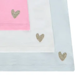 Lot de 3 t-shirts manches courtes unis pour bébé fille