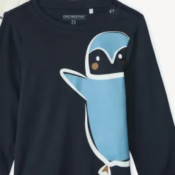 Lot de 4 t-shirts manches longues motifs pingouins pour bébé garçon