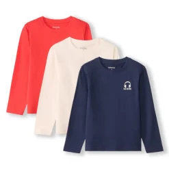 Lot de 3 t-shirts manches longues print casque pour garçon